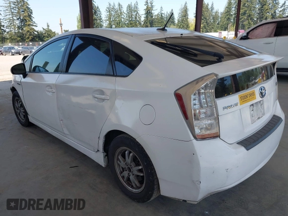 2011 Toyota Prius I with VIN JTDKN3DU7B0319732, listed as a IAAI auction lot 42114036 with 286,315 mi miles. Bid and sale history available at carsss.com. Image 3.