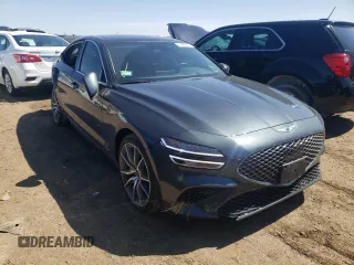 2022 Genesis G70 2.0T with VIN KMTG34TAXNU088980, listed as a Copart auction lot 51467974 with 20,213 mi miles and Salvage Title. Bid and sale history available at carsss.com. Image 4.