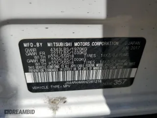 2017 Mitsubishi Outlander Sport SEL 2.4 with VIN JA4AR4AWXHZ061216, listed as a Copart auction lot 69071444 with 90,648 mi miles and Salvage Title. Bid and sale history available at carsss.com. Image 15.