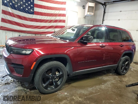 2023 Jeep Grand Cherokee Laredo with VIN 1C4RJGAGXPC647782, listed as a Copart auction lot 45349005 with 36,268 mi miles and Clean title. Bid and sale history available at DreamBid. Image 1.