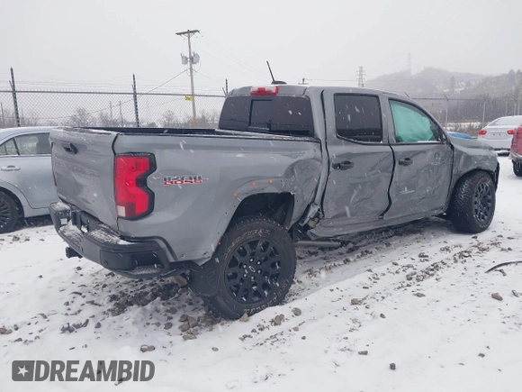 2023 Chevrolet Colorado 4WD Trail Boss with VIN 1GCPTEEK5P1251260, listed as a IAAI auction lot 41246330 with 21,404 mi miles. Bid and sale history available at carsss.com. Image 4.