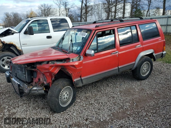 1996 Jeep Cherokee Country with VIN 1J4FJ78S5TL287631, listed as a Copart auction lot 79755834 with 195,365 mi miles and Salvage Title. Bid and sale history available at carsss.com. Image 1.