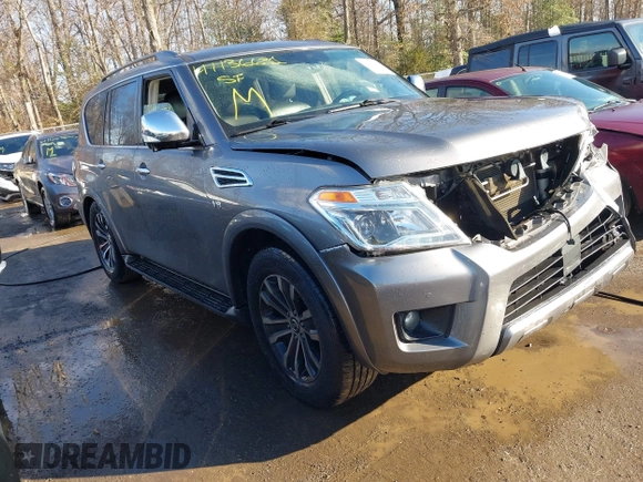 2020 Nissan Armada SL with VIN JN8AY2NC6LX516391, listed as a IAAI auction lot 41136631 with 126,722 mi miles. Bid and sale history available at carsss.com. Image 1.