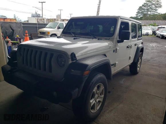 2023 Jeep Wrangler Sport S with VIN 1C4HJXDN5PW542913, listed as a Copart auction lot 48263205 with 44,544 mi miles and Clean Title. Bid and sale history available at DreamBid. Image 1.