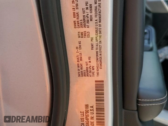 2023 Jeep Grand Cherokee Laredo with VIN 1C4RJKAG4P8790166, listed as a Copart auction lot 59124455 with 41,172 mi miles and Salvage title. Bid and sale history available at DreamBid. Image 13.