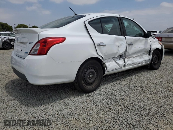 2016 Nissan Versa S Plus with VIN 3N1CN7AP8GL843091, listed as a Copart auction lot 58666595 with 99,962 mi miles and Salvage title. Bid and sale history available at DreamBid. Image 3.