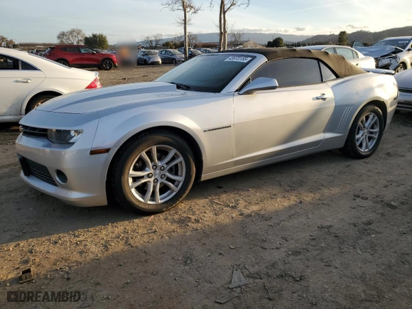2014 Chevrolet Camaro LT with VIN 2G1FB3D31E9127128, listed as a Copart auction lot 45970155 with 123,371 mi miles and Salvage Title. Bid and sale history available at carsss.com. Image 1.