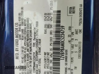 2012 Ford Mustang Premium with VIN 1ZVBP8AM0C5234759, listed as a Copart auction lot 56045825 with Not provided miles and Salvage title. Bid and sale history available at DreamBid. Image 12.