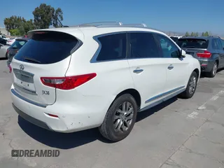 2013 Infiniti JX35 z VIN 5N1AL0MM3DC305128, wystawiony jako IAAI lot #42427531 z przebiegiem 230 289 mil mil oraz . Historia ofert i sprzedaży dostępna na DreamBid. Obrazek 4.