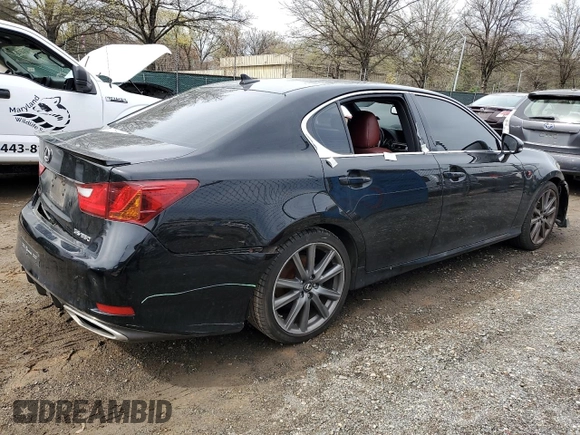 2014 Lexus GS 350 with VIN JTHBE1BL2E5031329, listed as a Copart auction lot 50929845 with 114,924 mi miles and Salvage Title. Bid and sale history available at carsss.com. Image 3.