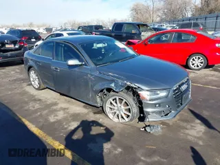2014 Audi A4 Premium Plus with VIN WAUFFAFL3EN000713, listed as a IAAI auction lot 41640386 with 141,043 mi miles. Bid and sale history available at carsss.com. Image 1.