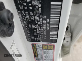 2019 Kia Rio S with VIN 3KPA24AB0KE214132, listed as a Copart auction lot 49580575 with 48,872 mi miles and Salvage Title. Bid and sale history available at DreamBid. Image 12.