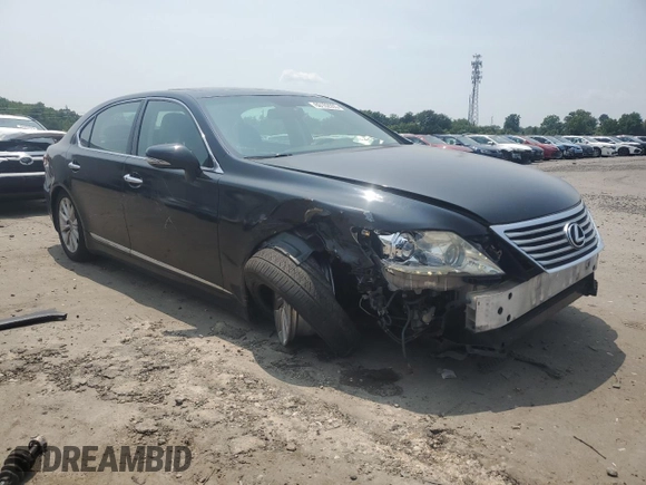 2010 Lexus LS 460 L with VIN JTHDL5EF1A5002894, listed as a Copart auction lot 60102055 with 169,801 mi miles and Salvage title. Bid and sale history available at DreamBid. Image 4.