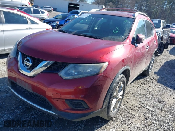2015 Nissan Rogue S with VIN KNMAT2MV9FP547426, listed as a IAAI auction lot 41455852 with 106,405 mi miles. Bid and sale history available at carsss.com. Image 17.