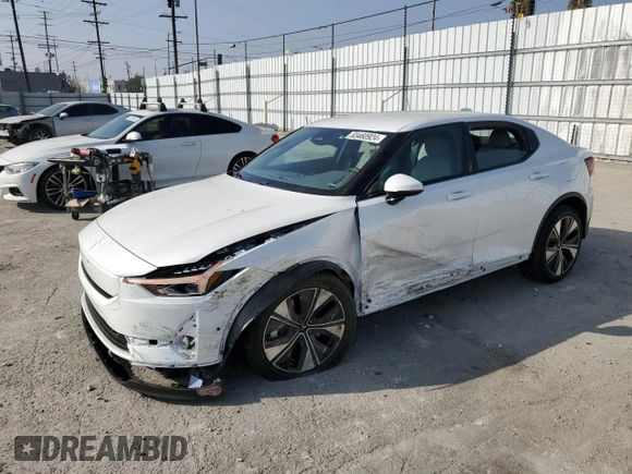 2024 Polestar 2 z VIN YSMFE3KA5RL237277, wystawiony jako Copart lot #83460924 z przebiegiem 4121 mil mil oraz Szkody całkowita. Historia ofert i sprzedaży dostępna na DreamBid. Obrazek 1.