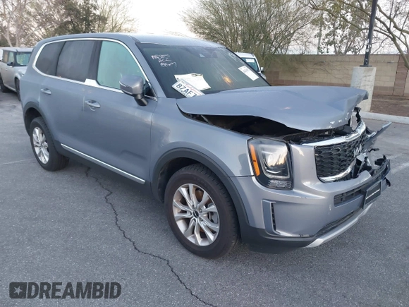 2022 Kia Telluride LX with VIN 5XYP2DHC7NG235365, listed as a IAAI auction lot 41434032 with 32,628 mi miles and . Bid and sale history available at DreamBid. Image 1.