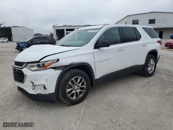 2018 Chevrolet Traverse LS with VIN 1GNERFKW4JJ107636, listed as a Copart auction lot 45601985 with 84,302 mi miles and Non Repairable. Bid and sale history available at carsss.com. Image 1.