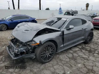 2023 Ford Mustang EcoBoost with VIN 1FA6P8THXP5100650, listed as a Copart auction lot 43068575 with 0 mi miles and Clean Title. Bid and sale history available at carsss.com. Image 1.