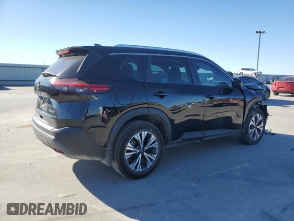 2022 Nissan Rogue SV with VIN 5N1BT3BB3NC724489, listed as a Copart auction lot 42654825 with 37,575 mi miles and Salvage Title. Bid and sale history available at DreamBid. Image 3.