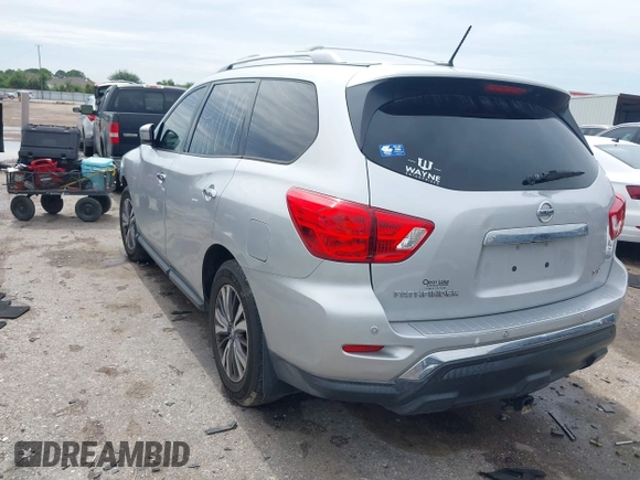 2018 Nissan Pathfinder SL with VIN 5N1DR2MN2JC602824, listed as a IAAI auction lot 42487986 with 127,955 mi miles and . Bid and sale history available at DreamBid. Image 3.
