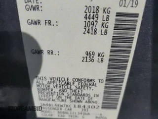 2019 Nissan Altima SL with VIN 1N4BL4EW7KC184302, listed as a Copart auction lot 48320525 with 110,981 mi miles and Salvage Title. Bid and sale history available at carsss.com. Image 12.