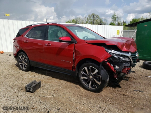 2022 Chevrolet Equinox Premier with VIN 3GNAXNEV9NS169216, listed as a Copart auction lot 44738005 with 49,112 mi miles and Salvage Title. Bid and sale history available at carsss.com. Image 4.