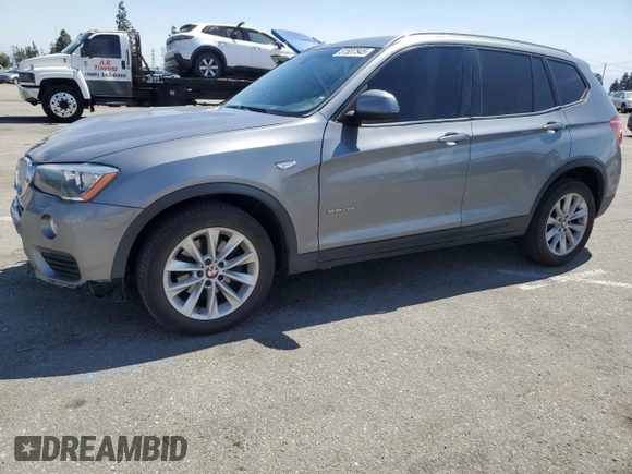 2017 BMW X3 sDrive28i with VIN 5UXWZ7C32H0X39802, listed as a Copart auction lot 51537545 with 135,379 mi miles and Salvage Title. Bid and sale history available at carsss.com. Image 1.