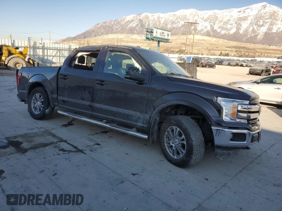 2018 Ford F-150 XL with VIN 1FTEW1EG1JFD54060, listed as a Copart auction lot 43202705 with 121,884 mi miles and Salvage Title. Bid and sale history available at carsss.com. Image 4.