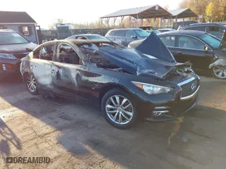 2017 Infiniti Q50 3.0t Premium with VIN JN1EV7AR9HM832263, listed as a IAAI auction lot 40868629 with 85,256 mi miles. Bid and sale history available at carsss.com. Image 1.