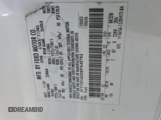 2008 Ford Ranger XL with VIN 1FTYR14D08PA45762, listed as a Copart auction lot 44113575 with 175,040 mi miles and Salvage title. Bid and sale history available at DreamBid. Image 12.