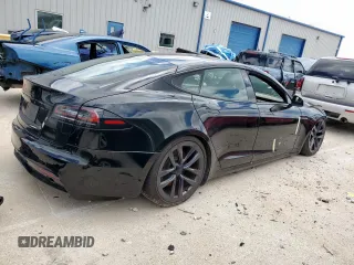 2024 Tesla Model S with VIN 5YJSA1E50RF539569, listed as a Copart auction lot 55690955 with Not provided miles and Salvage title. Bid and sale history available at DreamBid. Image 3.