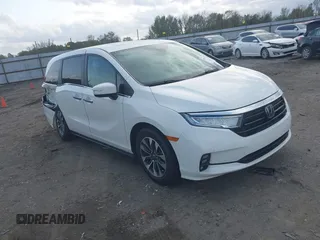 2022 Honda Odyssey EX-L with VIN 5FNRL6H77NB032262, listed as a IAAI auction lot 40772227 with 35,053 mi miles and . Bid and sale history available at DreamBid. Image 1.