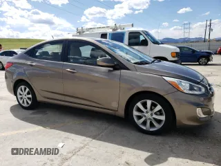 2014 Hyundai Accent GLS with VIN KMHCU4AE0EU676317, listed as a Copart auction lot 53395075 with 79,838 mi miles and Salvage Title. Bid and sale history available at carsss.com. Image 4.