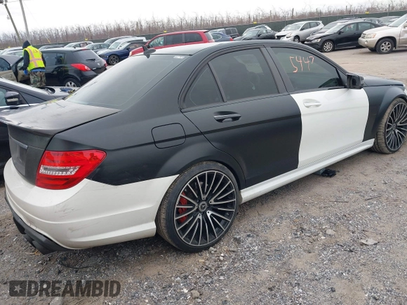 2012 Mercedes-Benz C 63 AMG with VIN WDDGF7HB2CA682282, listed as a IAAI auction lot 41505447 with 109,438 mi miles and . Bid and sale history available at carsss.com. Image 4.