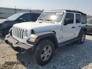 2018 Jeep Wrangler Unlimited Sport z VIN 1C4HJXDN5JW196790, wystawiony jako Copart lot #48483345 z przebiegiem 64 663 mil mil oraz Szkoda całkowita • Salvage title. Historia ofert i sprzedaży dostępna na DreamBid. Obrazek 1.