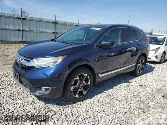 2019 Honda CR-V Touring with VIN 2HKRW2H9XKH607064, listed as a Copart auction lot 50198155 with 56,802 mi miles and Salvage Title. Bid and sale history available at carsss.com. Image 1.