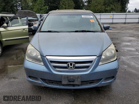2005 Honda Odyssey EX-L with VIN 5FNRL38705B030402, listed as a Copart auction lot 54888425 with 196,215 mi miles and Clean title. Bid and sale history available at DreamBid. Image 5.