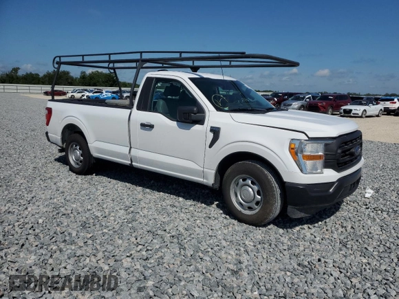 2021 Ford F-150 XL with VIN 1FTMF1CP5MKF10546, listed as a Copart auction lot 50216635 with Not provided miles and Salvage title. Bid and sale history available at DreamBid. Image 4.