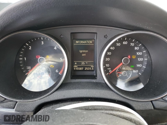 2012 Volkswagen Jetta TDI with VIN 3VWML7AJ0CM702780, listed as a Copart auction lot 43163525 with 115,587 mi miles and Salvage title. Bid and sale history available at DreamBid. Image 9.