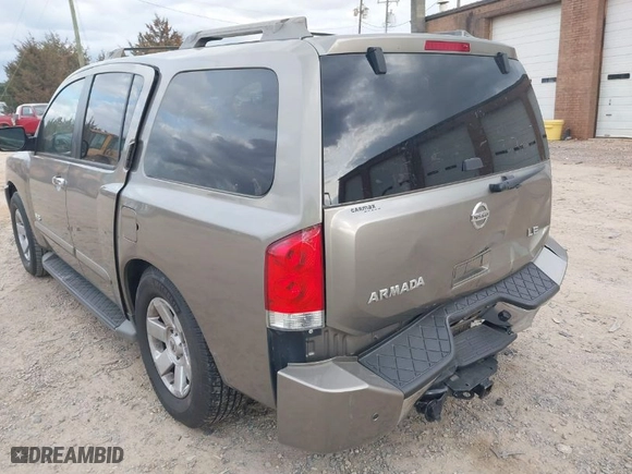 2007 Nissan Armada SE with VIN 5N1BA08A77N722514, listed as a IAAI auction lot 41715921 with 194,391 mi miles. Bid and sale history available at carsss.com. Image 13.