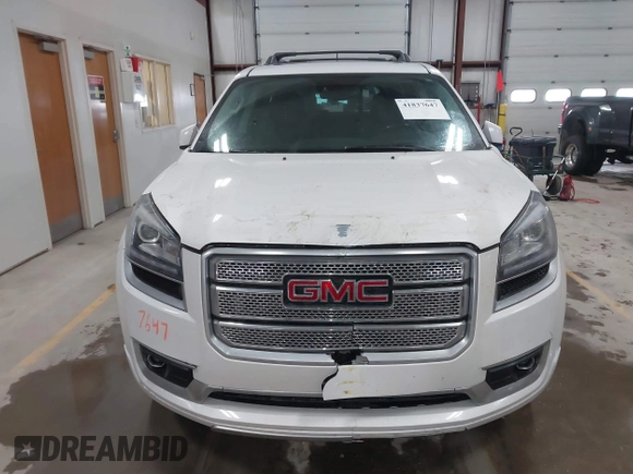 2016 GMC Acadia Denali with VIN 1GKKVTKD0GJ310296, listed as a IAAI auction lot 41837647 with 136,205 mi miles. Bid and sale history available at carsss.com. Image 12.