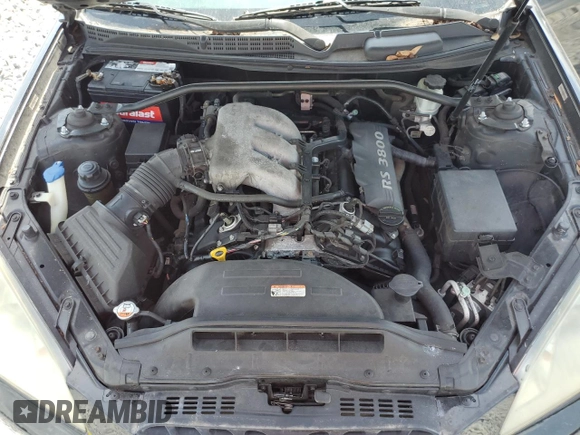2010 Hyundai Genesis Coupe with VIN KMHHU6KH1AU025007, listed as a Copart auction lot 59543995 with 163,684 mi miles and Salvage title. Bid and sale history available at DreamBid. Image 11.