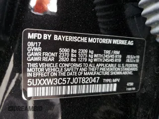 2018 BMW X4 xDrive28i z VIN 5UXXW3C57J0T82047, wystawiony jako Copart lot #55988675 z przebiegiem 103 692 mil mil oraz Szkody całkowita. Historia ofert i sprzedaży dostępna na DreamBid. Obrazek 13.
