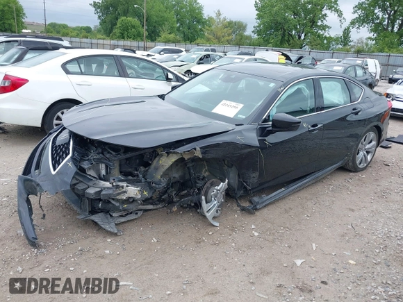 2021 Acura TLX Technology with VIN 19UUB5F42MA009559, listed as a IAAI auction lot 42245295 with 59,902 mi miles and . Bid and sale history available at DreamBid. Image 2.