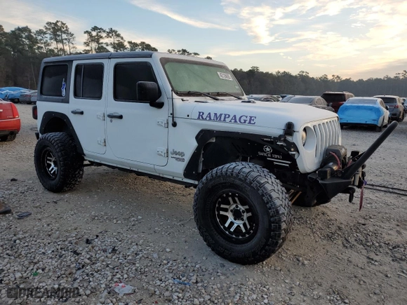 2019 Jeep Wrangler Unlimited Sport S with VIN 1C4HJXDG0KW500353, listed as a Copart auction lot 42126655 with 92,710 mi miles and Salvage Title. Bid and sale history available at carsss.com. Image 4.