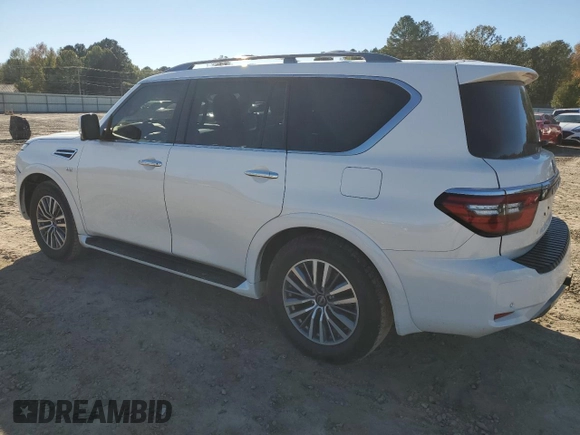 2021 Nissan Armada SL with VIN JN8AY2BC4M9147119, listed as a Copart auction lot 80662864 with 81,620 mi miles and Salvage Title. Bid and sale history available at carsss.com. Image 2.
