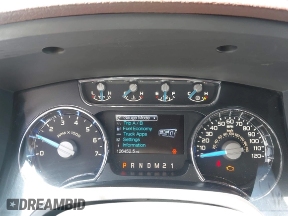 2013 Ford F-150 XL with VIN 1FTFW1EF9DKF45832, listed as a IAAI auction lot 41872612 with 126,452 mi miles and . Bid and sale history available at DreamBid. Image 7.