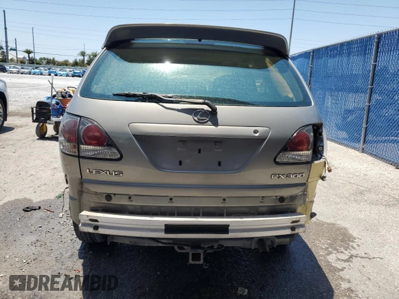 2003 Lexus RX 300 with VIN JTJGF10U430153066, listed as a Copart auction lot 57409455 with 152,343 mi miles and Salvage title. Bid and sale history available at DreamBid. Image 6.