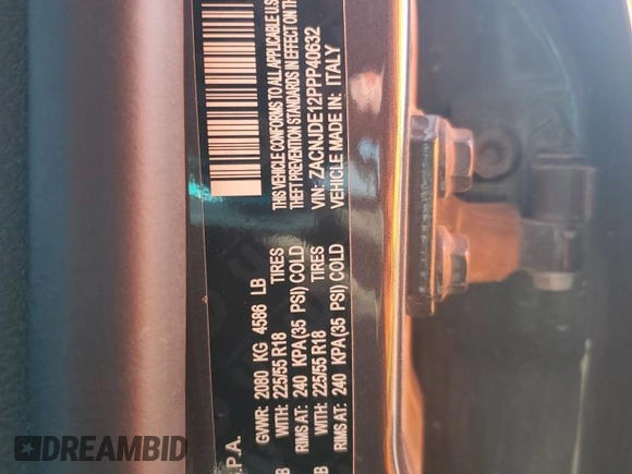 2023 Jeep Renegade Altitude with VIN ZACNJDE12PPP40632, listed as a Copart auction lot 50785995 with 41,126 mi miles and Salvage Title. Bid and sale history available at DreamBid. Image 14.