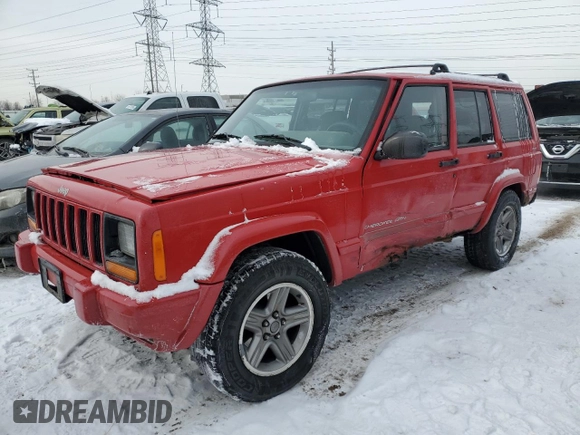 2000 Jeep Cherokee Classic with VIN 1J4FF58S8YL112559, listed as a Copart auction lot 45050345 with 306,498 mi miles and Salvage Title. Bid and sale history available at carsss.com. Image 1.
